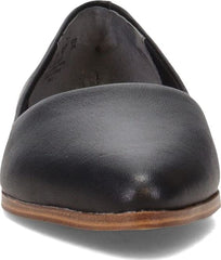 Zodiac Hill Black Leather Pointed Toe Lightweight Slip On Ballet Flats