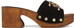Sam Edelman Francina Black Platform Slip On Slide Block Heeled Mules Sandals