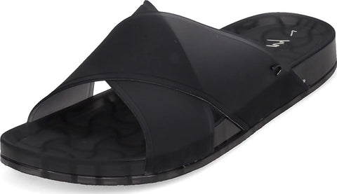 Sam Edelman Jelly Jaylee Black Color Block Translucent Slip On Slides Sandals