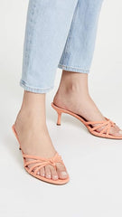 Sam Edelman Jedda Melon/Orange/Pink Strappy Leather Stiletto Heeled Sandals