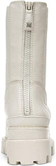 Sam Edelman Genia Ivory Rounded Toe Pull On Lug Sole Chelsea Leather Ankle Boots