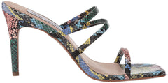 Steve Madden Awake Heeled Sandal Multi Snake Open Toe Thin Strap Mule Pumps (10)