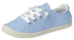 Forever Link Comfort-01 Light Blue Canvas Classic Lace Up Fashion Sneakers