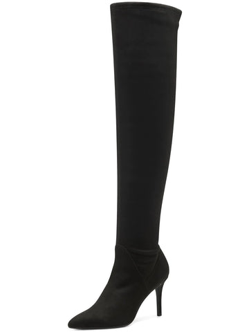 Jessica Simpson Abrine Black Suede Side Zipper Pointed Toe Stilleto Heel Boots