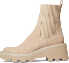 Dolce Vita Hoven H2O Dune Suede Pull On Rounded Toe Chunky Platform Ankle Boots