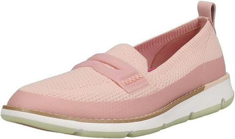 Cole Haan 4.Zerogrand Stitchlite Rose Knit/White Slip On Flat Round Toe Loafers