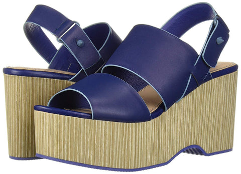 Kelsi Dagger Nash Blueberry Ankle Strap Platform Mule Open Toe Dress Sandals
