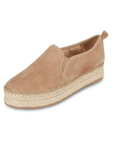 Sam Edelman Carrin Oatmeal Suede Fashion Slip On Platform Rounded Toe Espadrilles 5