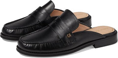 Cole Haan Lux Pinch Penny Black Leather Rounded Toe Classic Slip On Loafers