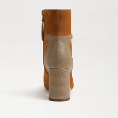 Sam Edelman Florah Leather Squared Toe Chunky Block Heeled Ankle Fashion Boots