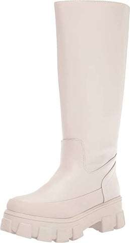 Circus by Sam Edelman Dollie Light Grey Rounded Toe Pull On Knee High Boots
