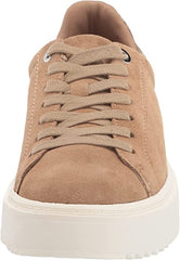 Steve Madden Charlie Taupe Suede Lace Up Rounded Toe Fashion Low Top Sneakers