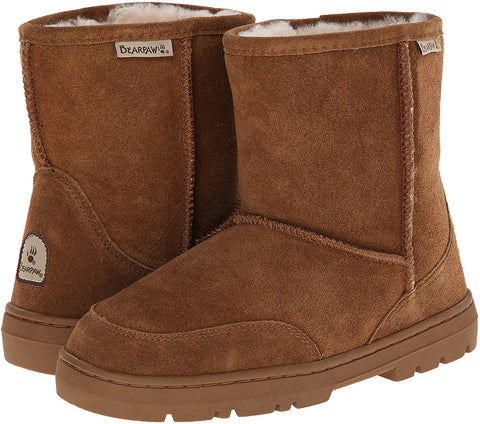 Bearpaw Mens Fur Lined Hickory Suede Winter Cushioned Sheepskin Casual Snow Boot