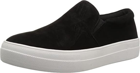 Steve Madden Gills Black Suede Low Top Rounded Toe Slip On Fashion Sneakers