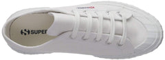 Superga Women's 2630 White Canvas Lace Up Tennis Shoe Cotu Sneaker