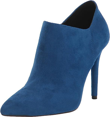 Jessica Simpson Luela Blue Hour Leather Side Zipper Stiletto Heel Ankle Boots