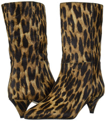 Vince Camuto  Rastel Leopard Print Kitten Heel Fashion Pointed Toe Boot