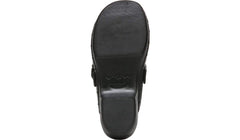 Dr. Scholl's Original 365 Black Slip On Rounded Toe Buckle Strap Accent Clogs