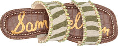 Sam Edelman Hopie Soft Fern/Green Slip On Squared Open Toe Double Straps Sandals
