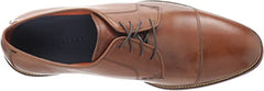 Cole Haan Lenox British Tan Stacked Heel Lace Up Hill Cap Leather Oxford Shoes