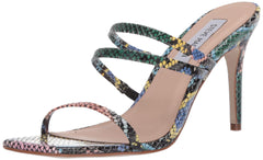 Steve Madden Awake Heeled Sandal Multi Snake Open Toe Thin Strap Mule Pumps (10)