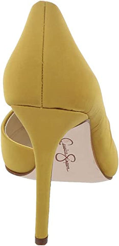Jessica Simpson Prizma Satin Brass Pointed Toe Slip On Stiletto Fashion Pumps