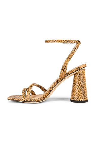 Sam Edelman Kia Wheat Squared Open Toe Ankle Strap Block Heeled Dress Sandals