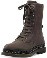 Vince Camuto Branda Sable Zipper Closure Rounded Toe Chain Detailed Combat Boot