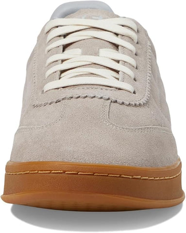 Cole Haan Grandpro Breakaway Dove Suede/Silver Lace Up Low Top Flat Sneakers