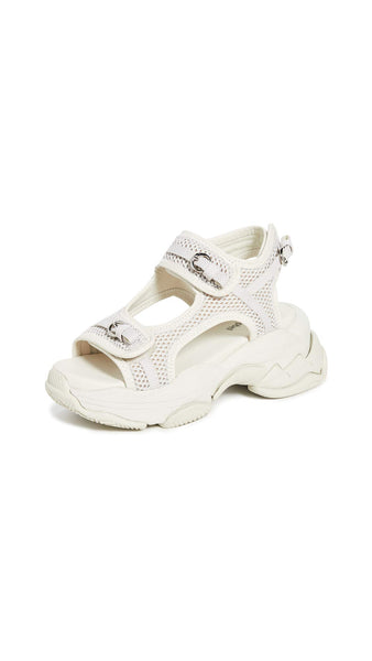 Jeffrey Campbell Women's Coded Sandals Off White Platfrom Sandals