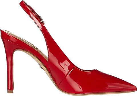 Sam Edelman Hazel Sling Ruby Red Pointed Toe Stiletto Heeled Fashion Pumps
