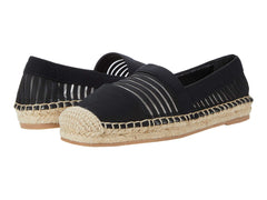 Steven By Steve Madden Haleen Espadrille Slip-On Loafer Shoe Black Mesh