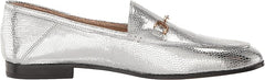 Sam Edelman Loraine Soft Silver Classic Chain Detailed Slip On Vamp Flat Loafers