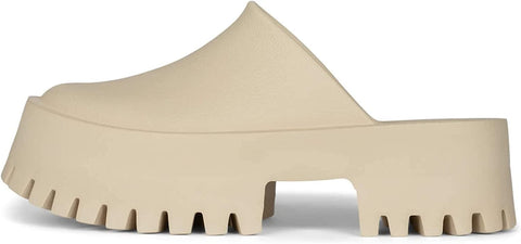 Jeffrey Campbell Clogge Taupe Fashion Slip On Chunky Platform Mule Clog Sandals