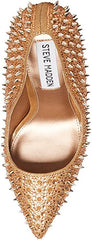 Steve Madden Various Rose Gold Sexy Stiletto Rhinestone Embellished Dress Pumps