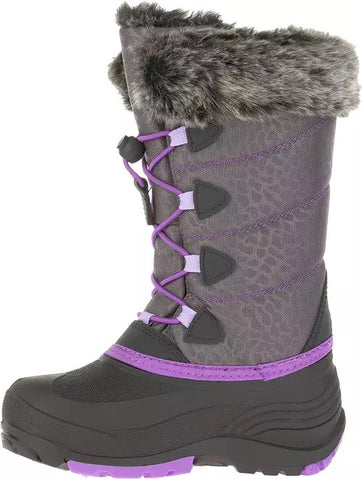 Kamik Girl's Snowgypsy3 Purple Fashion Waterproof Rounded Toe Kids Snow Boots 5