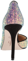 Jessica Simpson Pheona Blush Pink Glittered Stiletto Heeled Classic Dressy Pumps