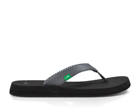 Sanuk Yoga Mat Charcoal Slip On Lightweight Cushioned Flip Flop Sandals