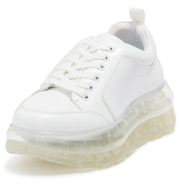 Jeffrey Campbell Spawn Mega Bottom Lace-up Vamp Sneaker White
