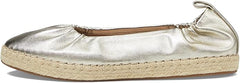 Cole Haan Cloudfeel Seaboard Soft Gold Leather Espadrilles Ballet Flats Loafers