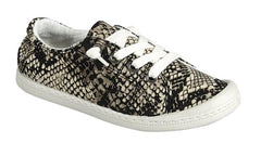 Forever Link Comfort-01 Snake Classic Slip-On Fashion Sneaker Lace Up Tennis