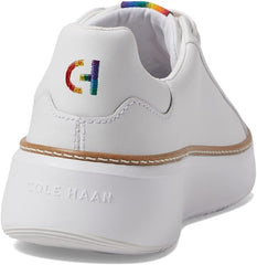 Cole Haan Grandpro Topspin White/Pride Multi Chunky Lace Up Low Top Sneakers