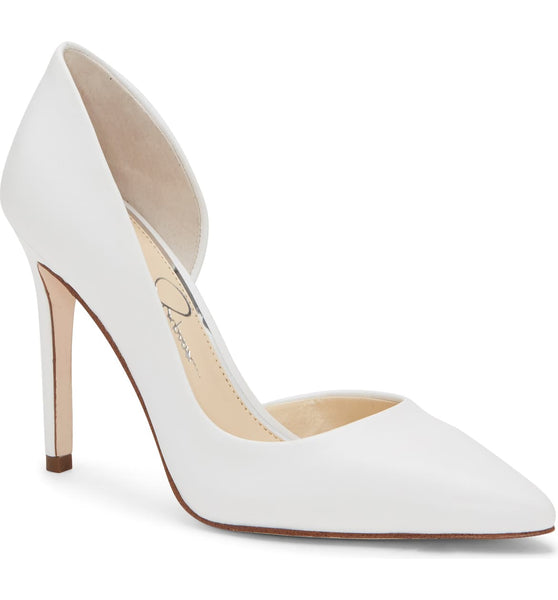 JESSICA SIMPSON WOMEN'S PHEONA, BRIGHT WHITE POINTED TOE DRESS PUMPS