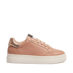 Sam Edelman Wess Beige Leather Lace Up Rounded Toe Fur Detailed Low Top Sneakers
