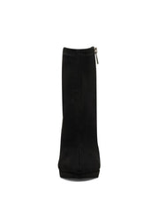 Jessica Simpson Valyn High Stiletto Heel Pointed Toe Platform Sock Booties Black
