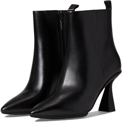 Cole Haan Grand Ambition York Bootie Black Leather Spool Heel Pointed Toe Boots