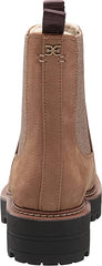 Sam Edelman Laguna Tobacco Leather Chelsea Moto Rounded Toe Pull On Boots