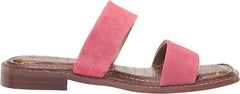 Sam Edelman Haydee Carmine Rose Fashion Slip On Open Toe Heeled Flat Sandals