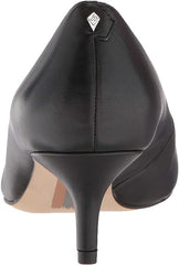 Sam Edelman Dori Black Leather Slip On Pointed Toe Kitten Heel Fashion Pumps