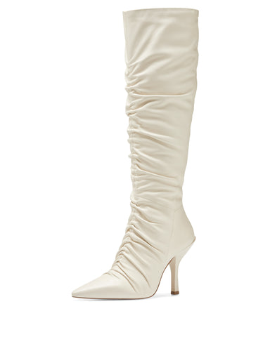 Louise Et Cie Vila Pointed Toe Pull-on Stiletto Winter White Pointed Dress Boots